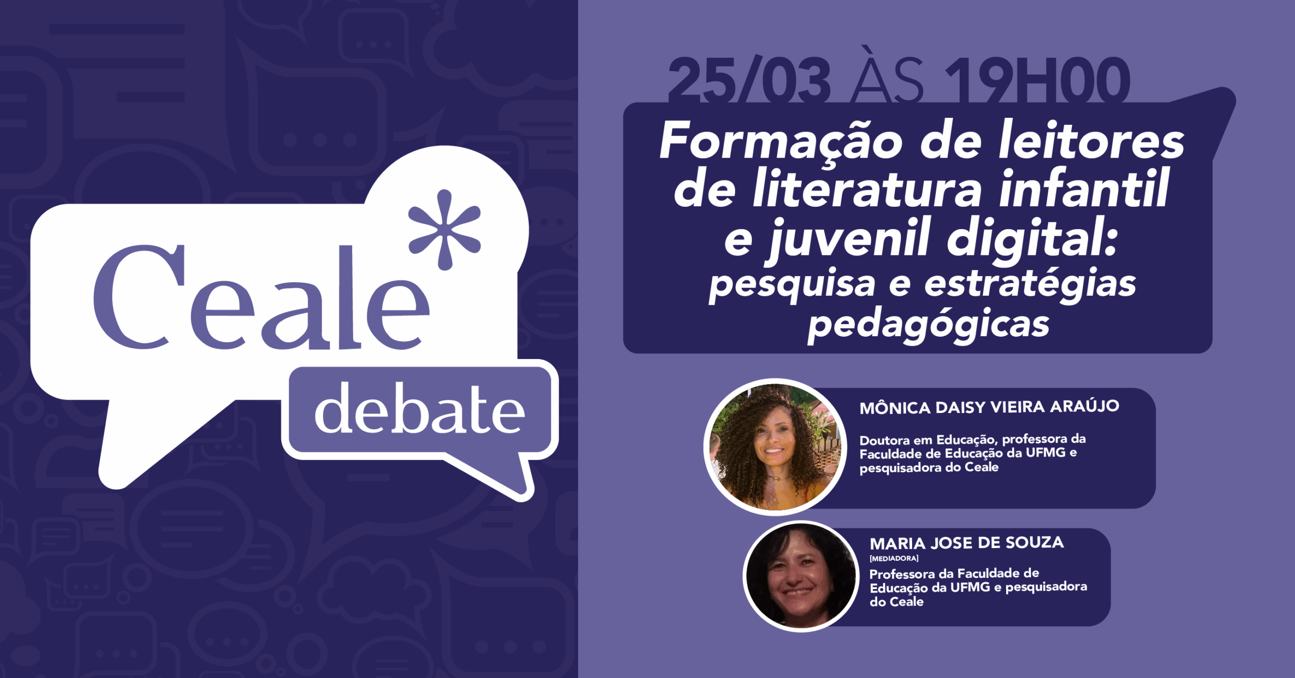Primeiro Ceale Debate de 2025 abordará a formação de leitores de literatura infantil e juvenil digital