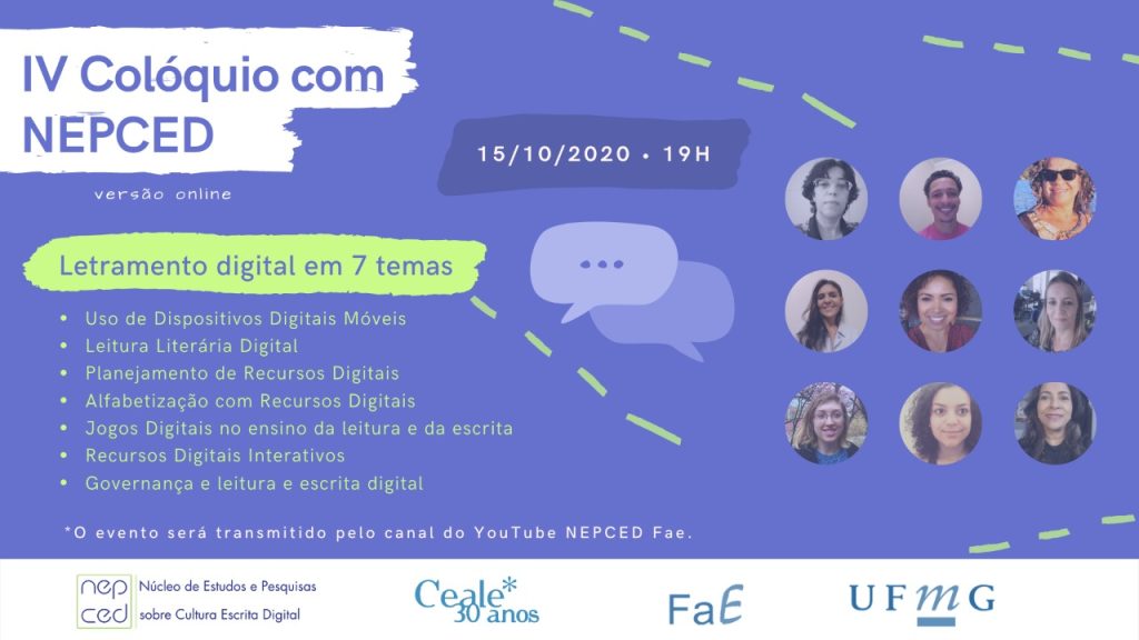 Ceale/Nepced realiza IV Colóquio com sete temáticas sobre letramento digital