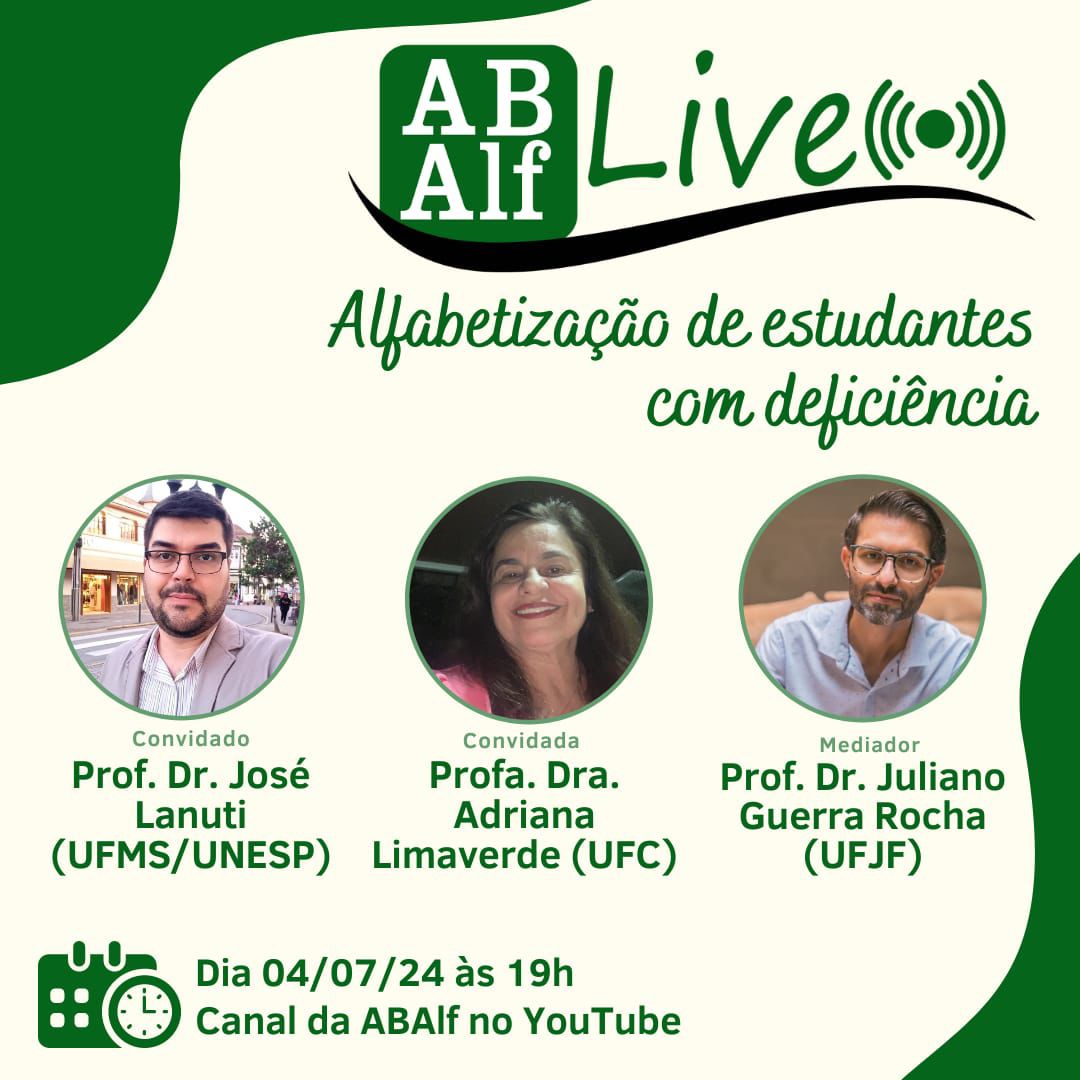ABAlf fará seminário sobre alfabetização de estudantes com deficiência