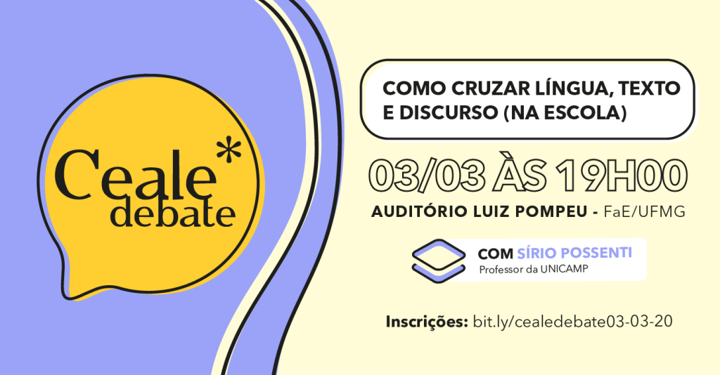 Primeiro Ceale Debate de 2020 discute como relacionar gramática de texto e de discurso