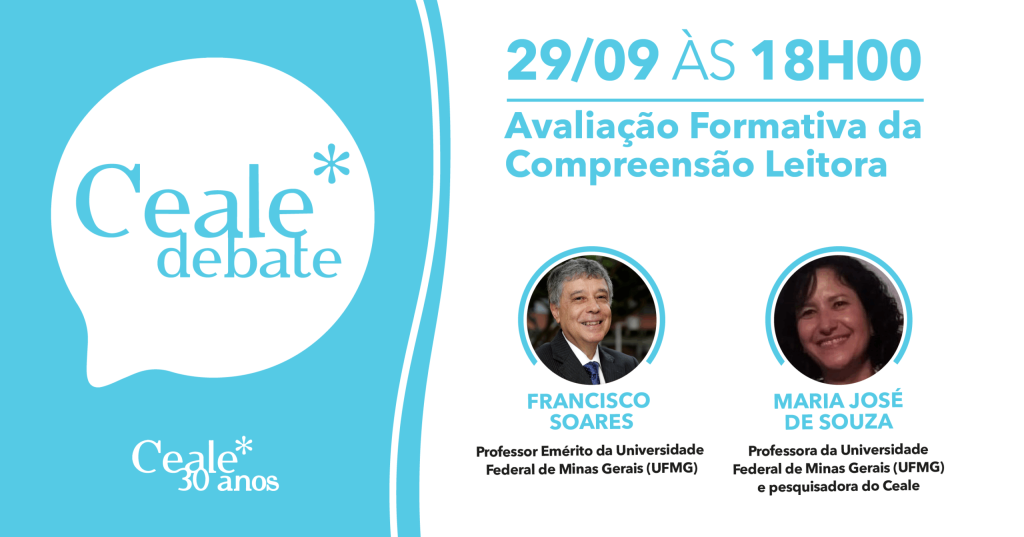 Ceale Debate de setembro discute sobre avaliação formativa da compreensão leitora