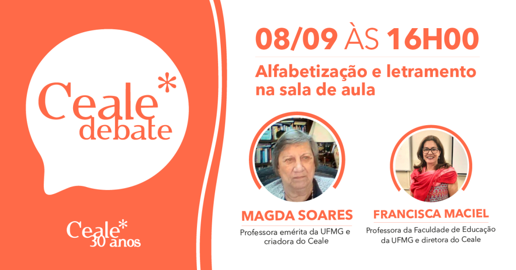 Ceale Debate de setembro recebe Magda Soares para falar sobre seu trabalho desenvolvido em rede municipal de Minas Gerais