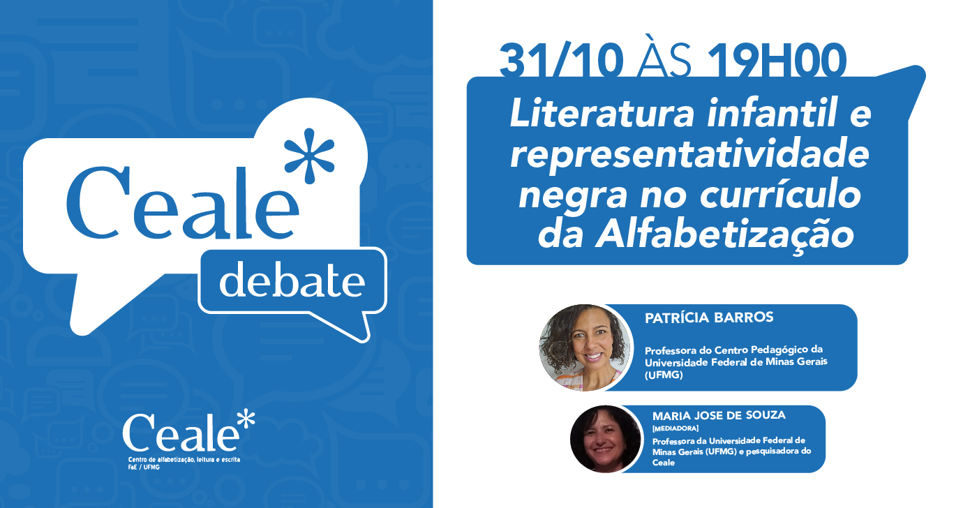 Ceale Debate de outubro discute literatura infantil e representatividade negra na alfabetização