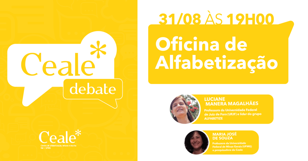 Ceale Debate de agosto recebe professora da UFJF para diálogo sobre práticas da alfabetização