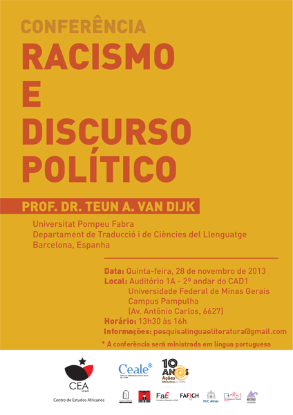 Racismo e discurso politico são tema de Conferência na UFMG
