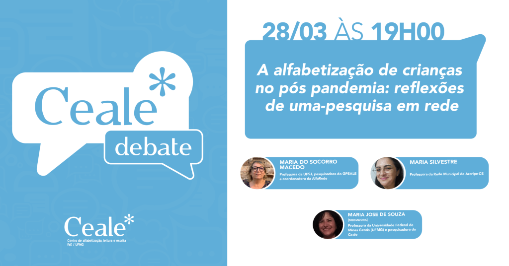 Ceale Debate retorna com discussão sobre alfabetização de crianças no pós-pandemia