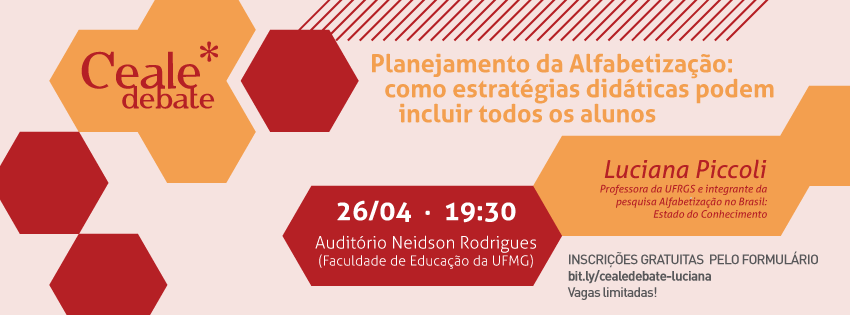 Ceale Debate de abril aborda planejamento didático da alfabetização