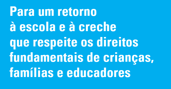 Pesquisadores e profissionais da educação infantil discutem em documento reabertura de creches e escolas