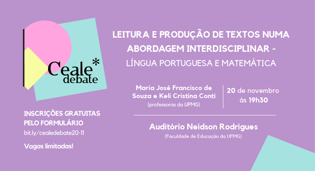 Ceale Debate de novembro discute leitura e produção de textos em uma abordagem interdisciplinar