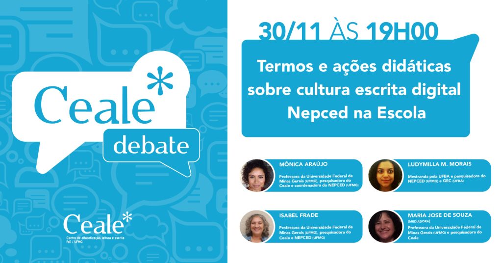 Ceale Debate de novembro apresenta e-book e projeto do NEPCED